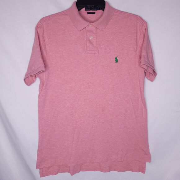 Ralph Lauren Polo Shirt Mens Small Light Red Green Pony Cotton - Picture 2 of 12